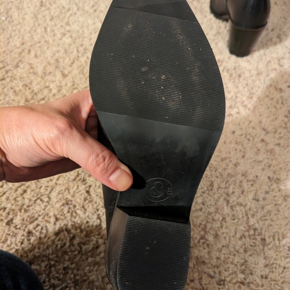 Treasure & Bond Shoes | Women's Emerson Block Heel Leather Chelsea Boots Black, - Picture 2 of 5